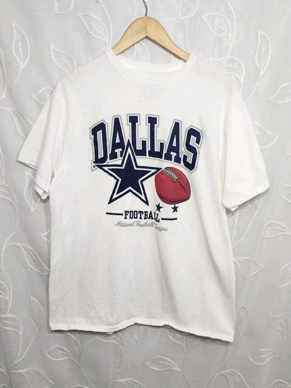 Dallas Cowboys NFL Authentic T Shirt Mens Large Blue Football Graphic Tee